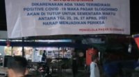 Sejumlah Pedagang Positif Covid, Pasar Slogohimo Wonogiri Ditutup