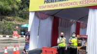 Satlantas Polrestabes Semarang Gelar Drive Thru Swab Antigen di Rest Area Tol Jatingaleh