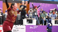 Ditonton Langsung Ganjar, Tim Sepak Takraw Putri Jateng Raih Medali Emas