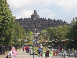 Candi Borobudur steril dari pengunjung pada 1 Juni pukul 13.00 WIB