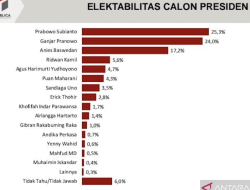 Y-Publica: Elektabilitas Prabowo Subianto tempati posisi teratas